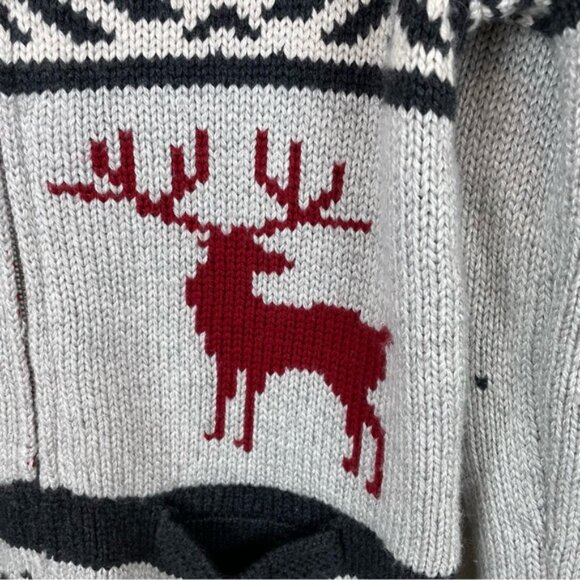Wind River Deer Wool Blend Cowichan Sweater Size Medium - Picture 3 of 7